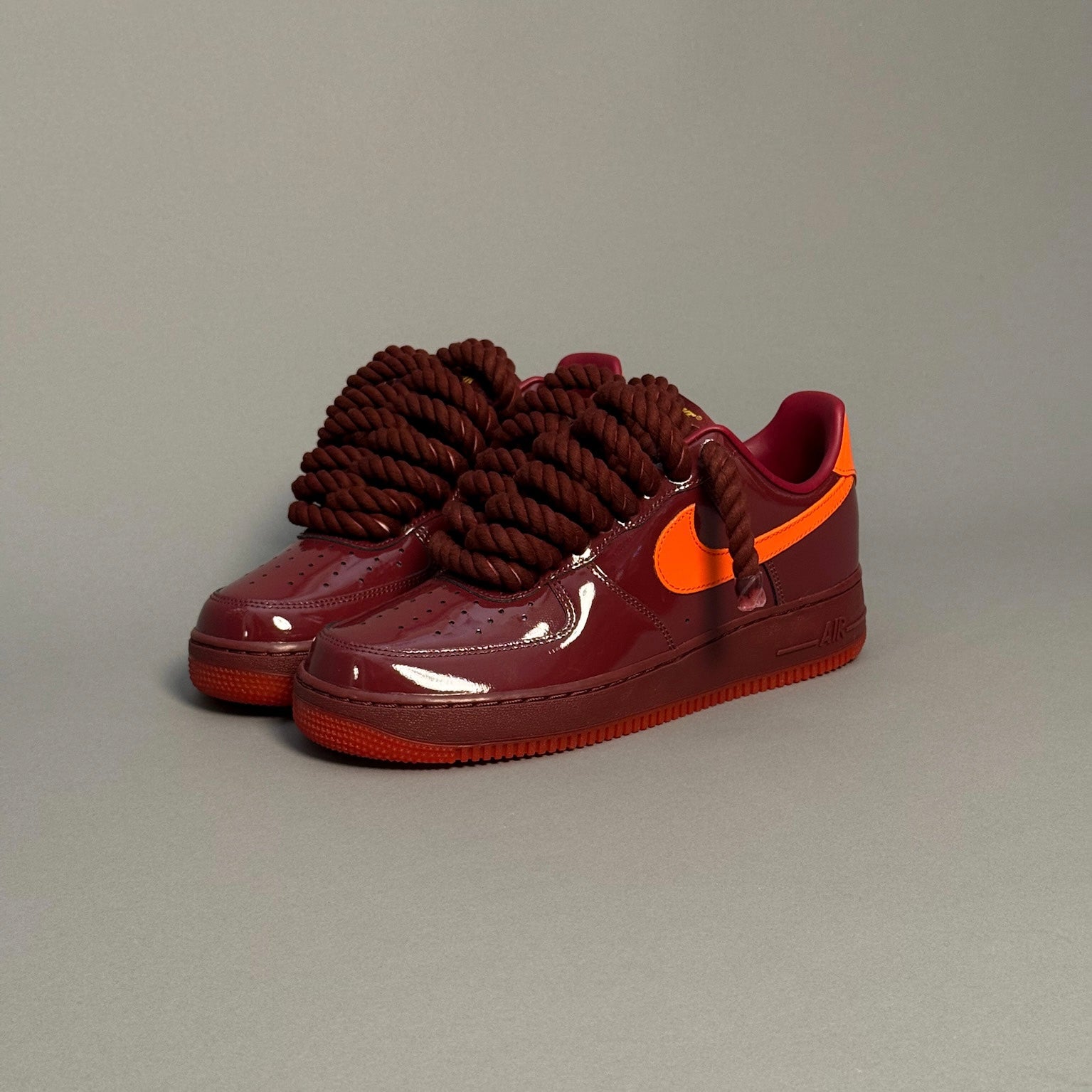 Nike Air Force 1 Patent Sunset "Rope Laces" V1