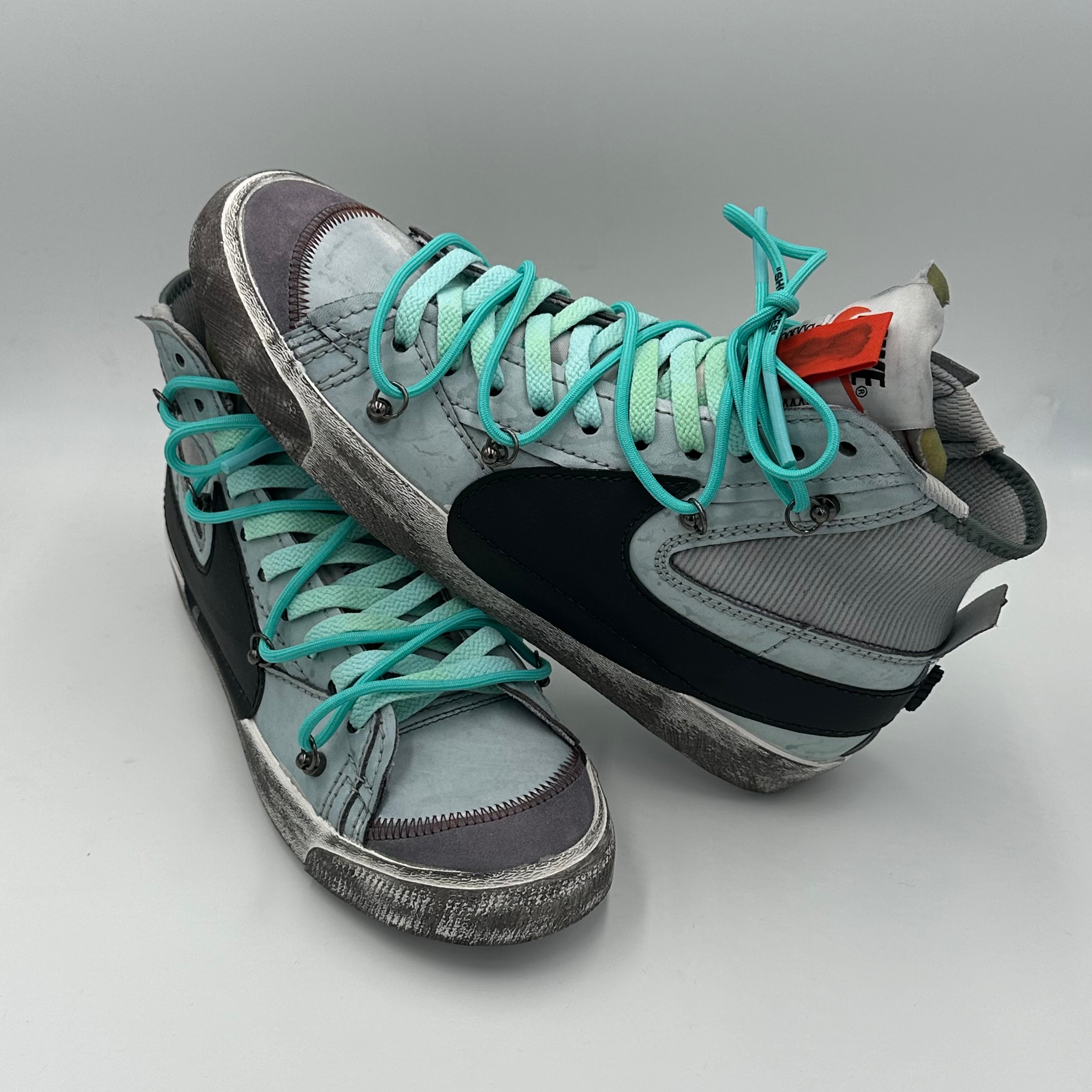 Nike Blazer Mid '77 Jumbo Grey “Over Laces Turquoise" - EV8 Style