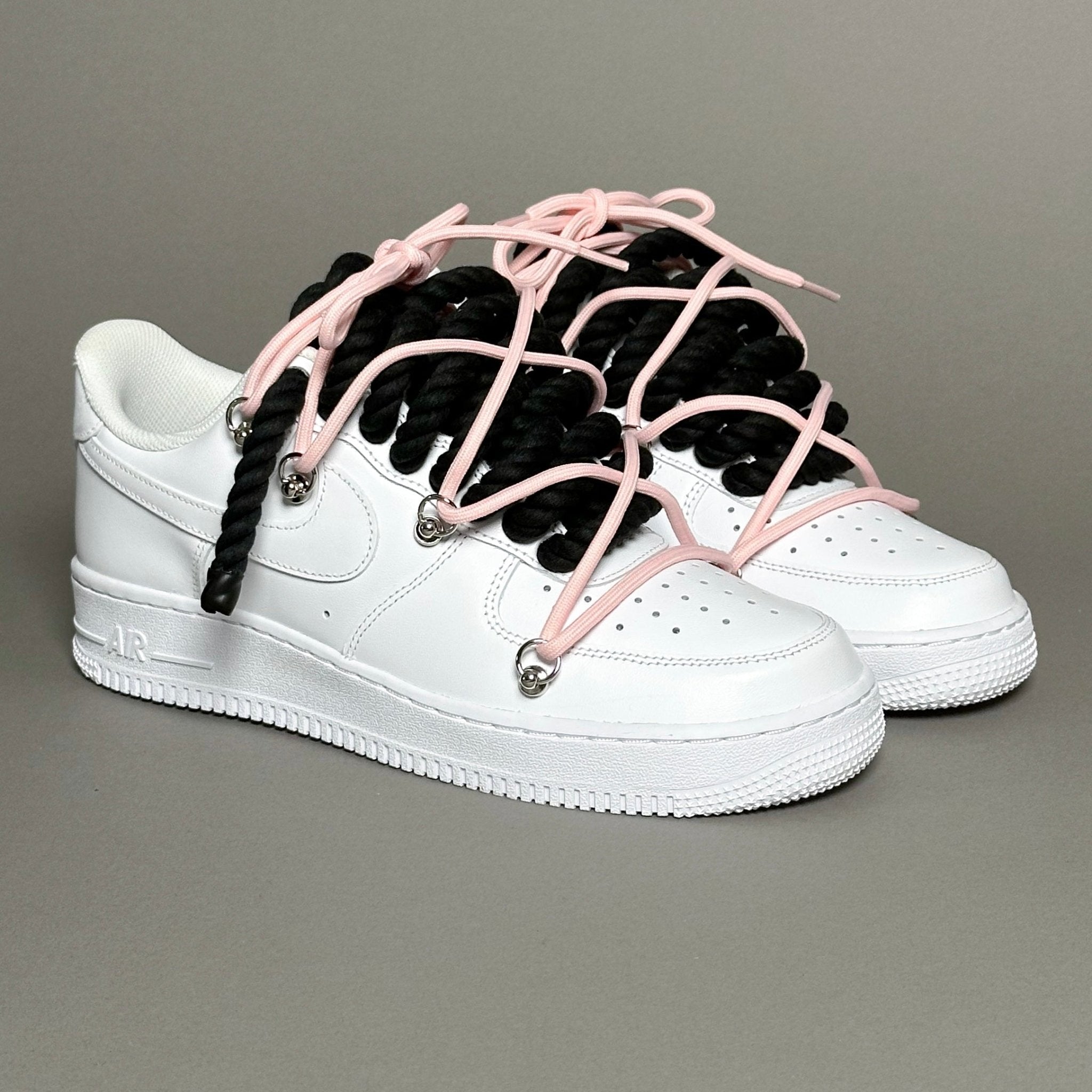 Nike Air Force 1 “Rope Laces Black” Triple Pink - EV8 Style