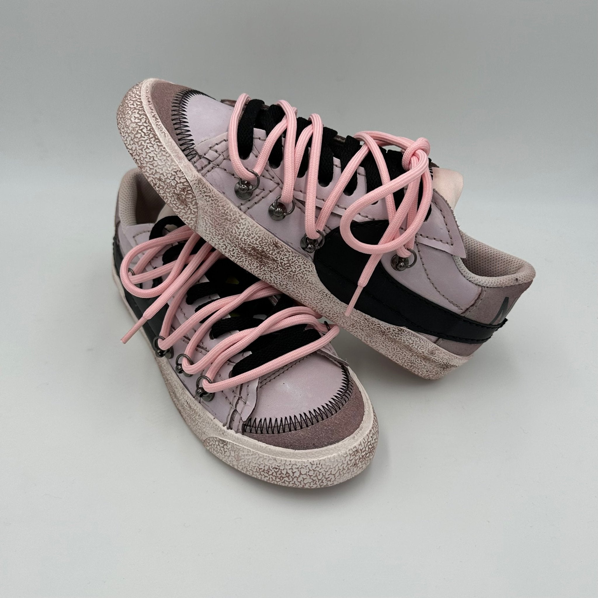 Nike Blazer Low '77 Jumbo Dark Brown Black “Over Laces Pink" - EV8 Style